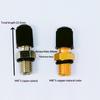 Car Motorcycle Bike Tire Brass Valve Stem M8x1 Durable Air Valves with Dustproof Caps Airtight Fitting Accessory