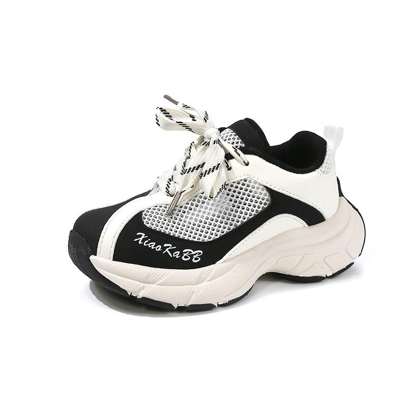 

Одинарные сетчатые дышащие спортивные туфли 2025 лето взрыв детская девочка мягкая подошва нескользящие папины туфли модные мальчики одинарные туфли 27-31 yards, 5 pairs in one hand чёрный