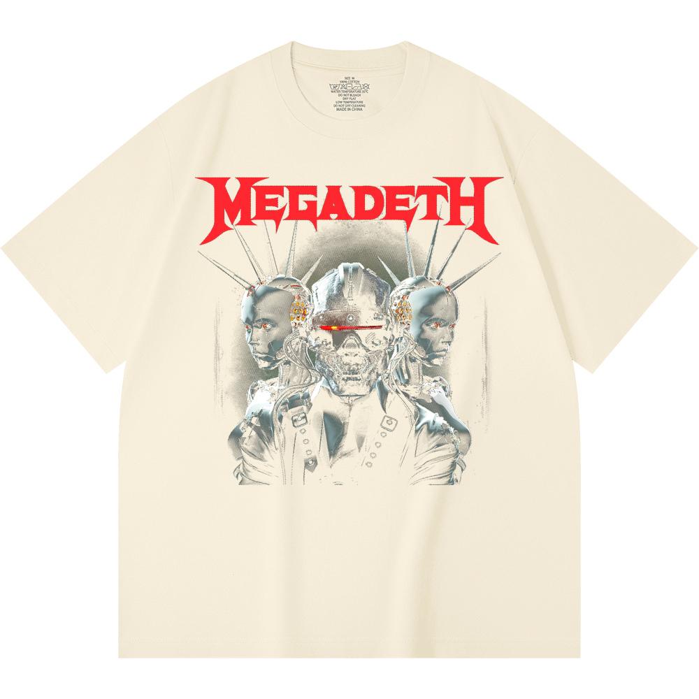 230 g/m² 100% Bavlna T-shirt Heavy Metal Rocková Kapela Tisk Populární Hudby Unisex Těžký Bavlněný T-shirt