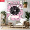 Inter de Miami Custom Name Tapestry Personalized Wall Art Hanging Bohemian Home Decor for Bedroom Dorm Living Room