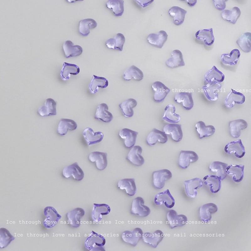 50 Stück Nailart-Dekoration Farbverlauf Liebesherzförmige Nailart-Accessoires
