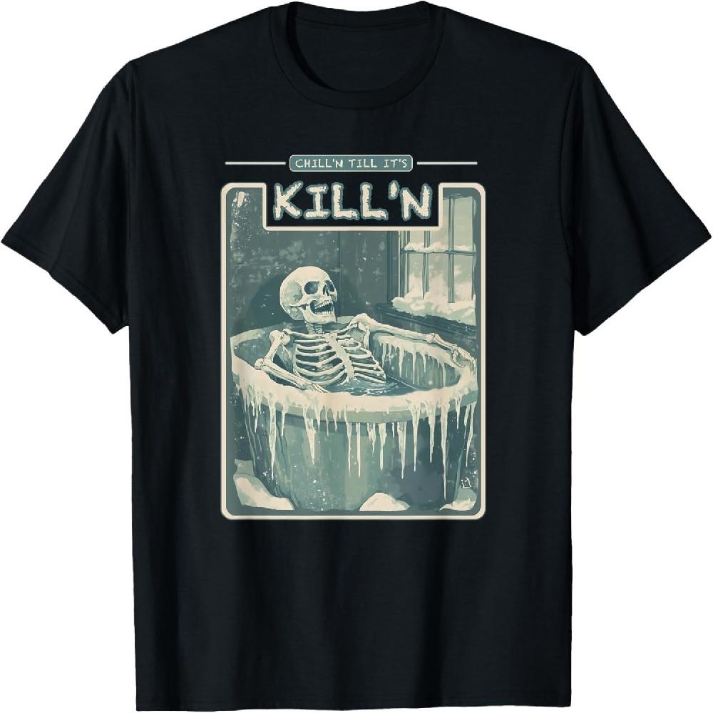 Chill n Till It s Kill n Cold Plunge Shirt - Funny Ice Bath T-Shirt1 S чёрный