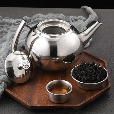 1-2L Tea Kettle with Filter Stainless Steel Teapot Coffee Pot Tea Leaf Filter Infuser Induction Cooker Teapot Kettle