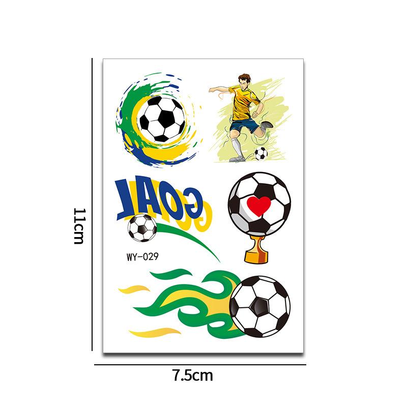 Sports Theme Tattoo Sticker Football Game Fans Luminous Temporary Tattoo Stickers Waterproof Party Makeup Face Stickers