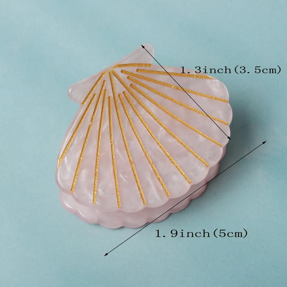 Shell Hair Claw Clip Clamps Resin Hair Clips Marble Pattern Hair Crab Clip Hairpins Headwear for Women Styling Hairdressing