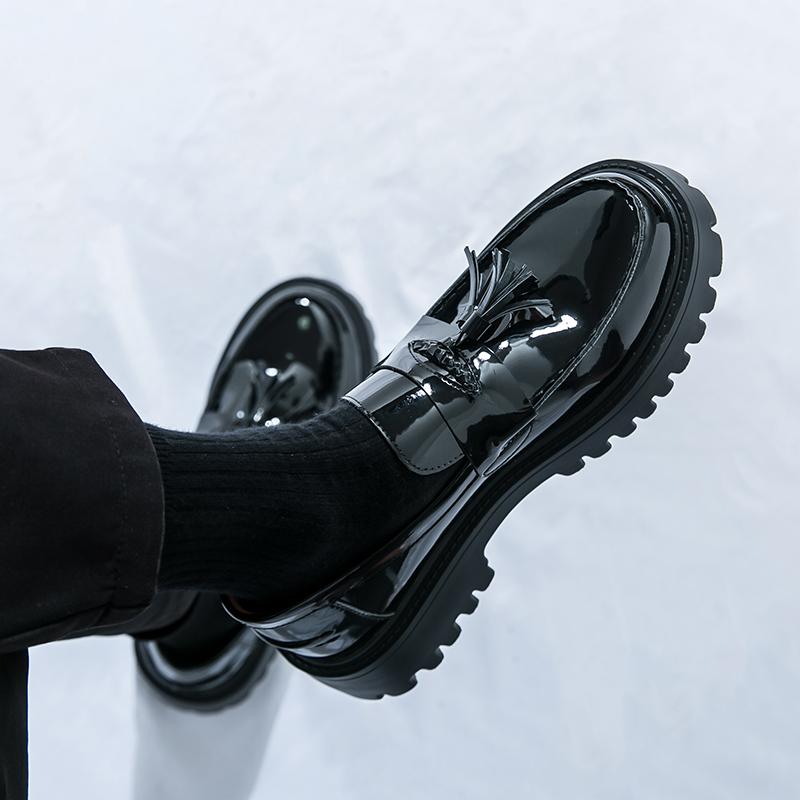Casual Shoes Mens Comfortable Driving Loafers Light Moccasins Men Fashion Sequins Bling Party Wedding Black Dress Flats Tassel