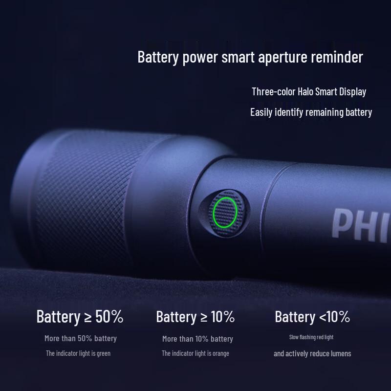 Philips SFL6168 LED Tactical Zoom Flashlight