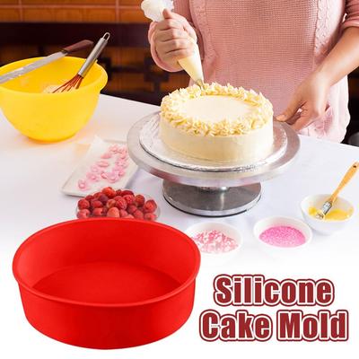 6/8 Zoll Silikon-Kuchenform Antihaft-Backformen Wiederverwendbarer Lebensmittelqualität Runder Kuchenbereiter Für Heimküche Ofen Backwerkzeuge
