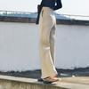 Elegant Woolen Wide-leg Pants for Women in Autumn and Winter, High-waisted Women's Pants, Casual Pants, Straight-leg Loose and Drape Long Pants