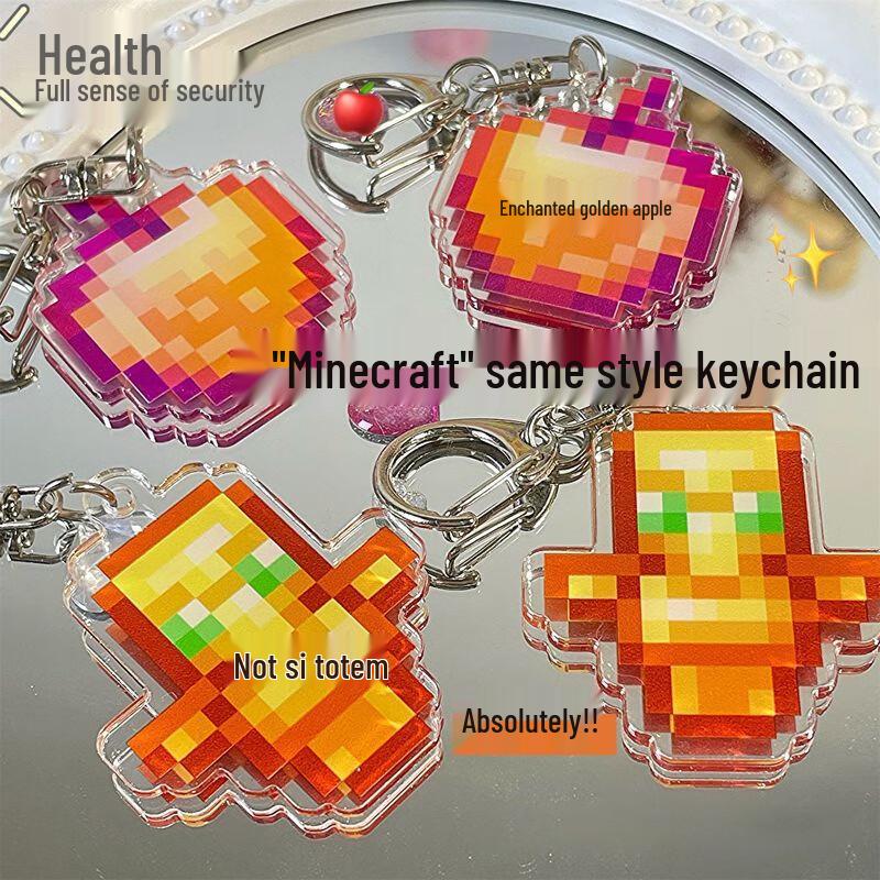 Minecraft 5-teiliges Acryl-Schlüsselanhänger-Set