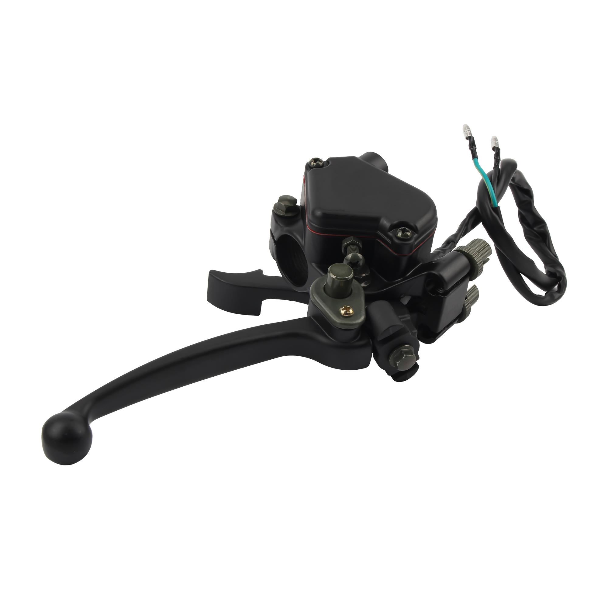 22mm 7/8  Motorcycle right Dual Brake Lever Assembly with Thumb Throttle Accelerator Cable for GY6 125CC 150CC 250CC ATV Go Kart чёрный