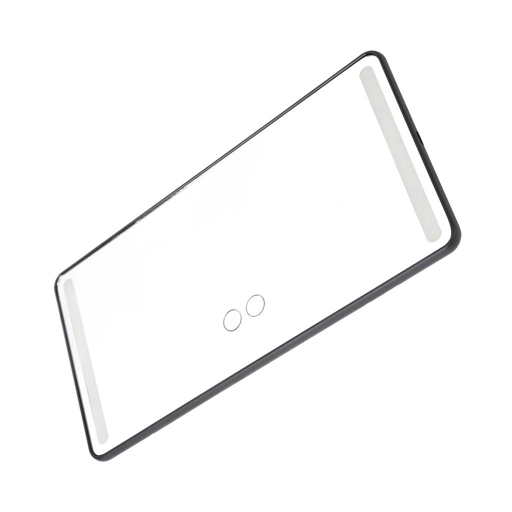 Auto Schminkspiegel Touchscreen Dimmbar Wiederaufladbar 3 Lichter LED Auto Kosmetikspiegel Schwarz