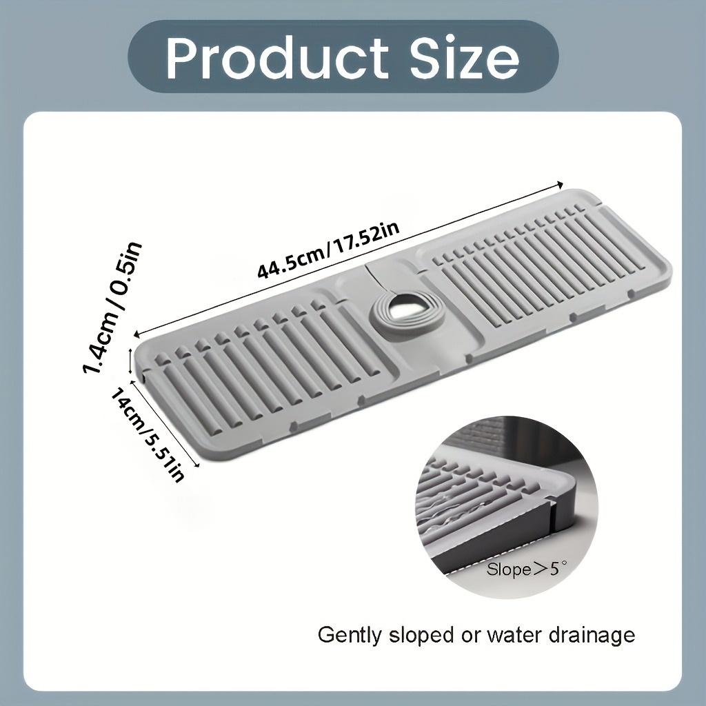 Silicone Faucet Mat For Kitchen Sink 5° Sink Splash Guard Mat Slope Faucets Drain Drying Pad Sink Splash Bathroom Accessories
