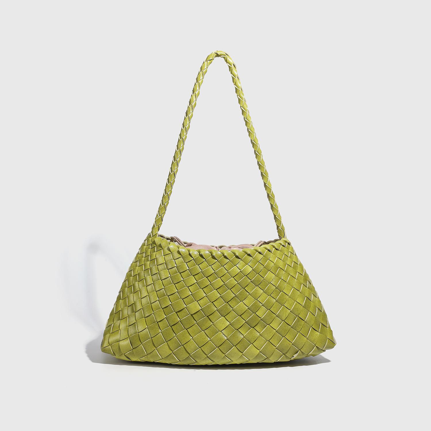 

Handmade woven single-shoulder underarm bag for women, 2025 new model, high-end versatile vintage handbag with matching pouch 31*11*14CM
