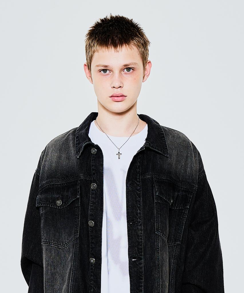 Eonoideu Double Pocket Denim Shirt Lp3Yu681_Black