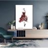 Sewing Print Fashion Wall Art Picture Room Wall Decor , Vintage Fashion Sewing Machine Poster Model Mannequin Canvas Painting No Frame