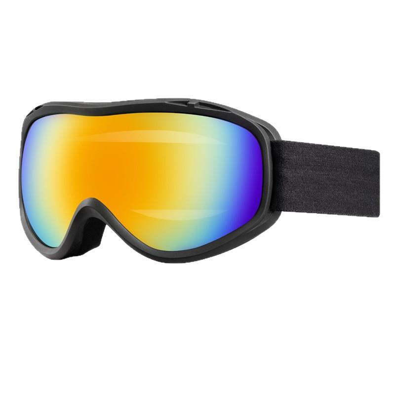 Large spherical ski goggles for winter outdoor sports for men and women, double-layer anti-fog and anti-glare ski goggles, snow goggles