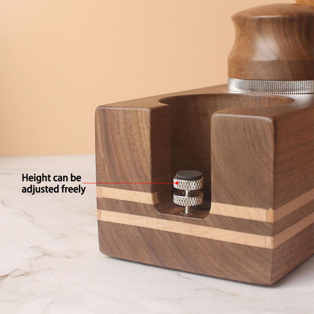 51/58mm Coffee Tamper Station Portafilter Holder Wooden Base Stand Espresso Tamper Mat For Espresso Accessories