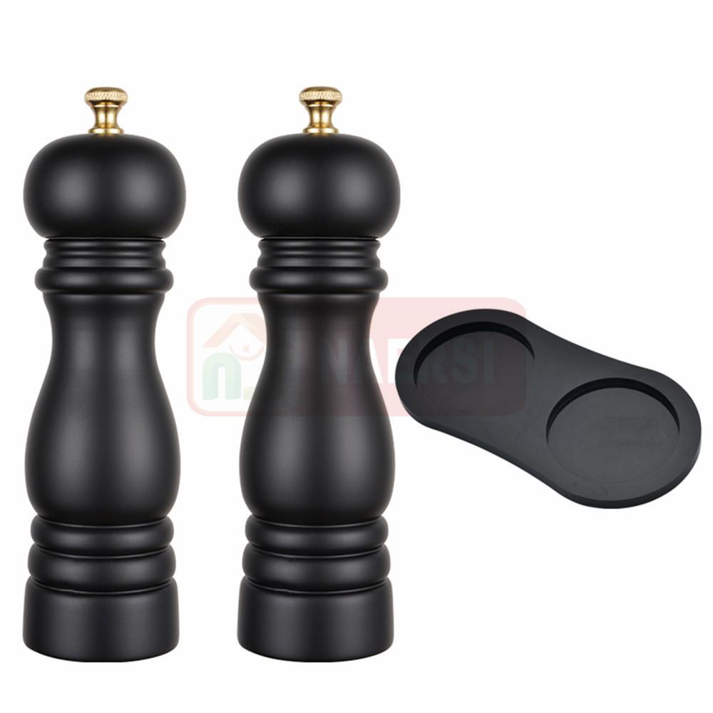 

Ручная мельница для черного перца с керамическим стержнем и бутылка для приправы для барбекю для использования на кухне black two + base color