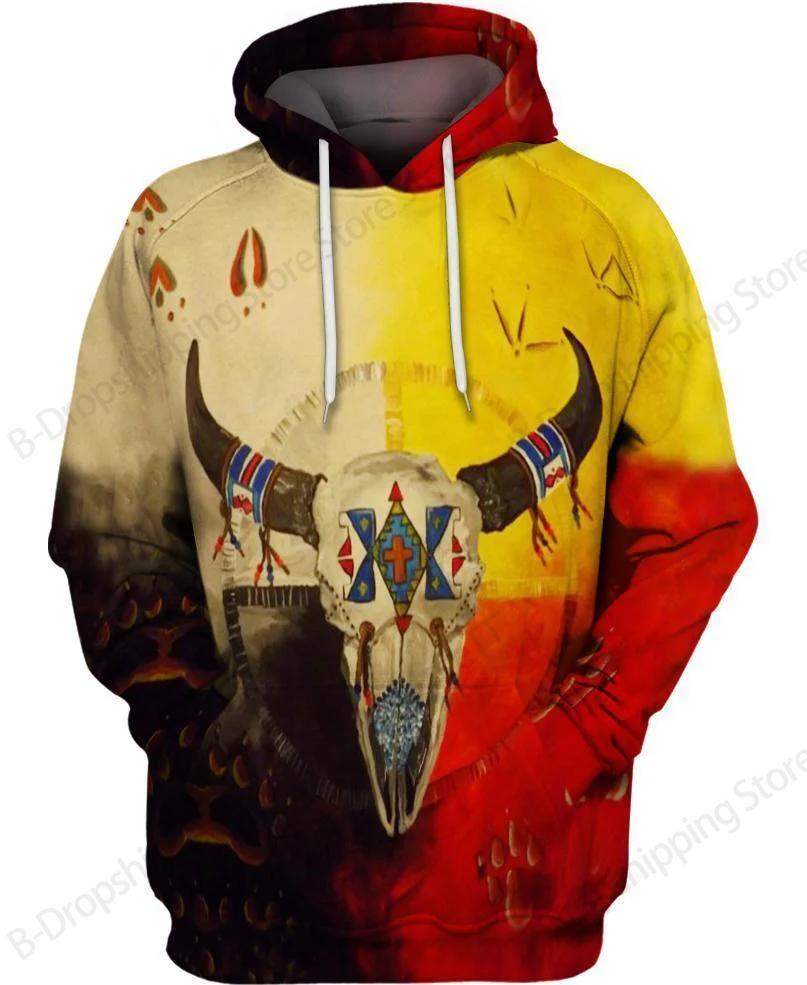 Native Wolf Pattern Culture 3d Print Hoodie Men Women Fashion Long Sleeve Hoodies Vintage Coat Men Sweatshirt Unisex Clothes NEW