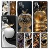 Happy Black Apple Phone Case Cover for Redmi 14C 10C Note 15 14 13 12 10 11 K40 Pro Plus 5G Shockproof Soft TPU Shell Funda Bag