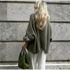 Fashion Loose Sweater for Women O-neck Metal Button Cardigan Single Breasted Autumn Winter Casual Coat Female Outfit Tops
