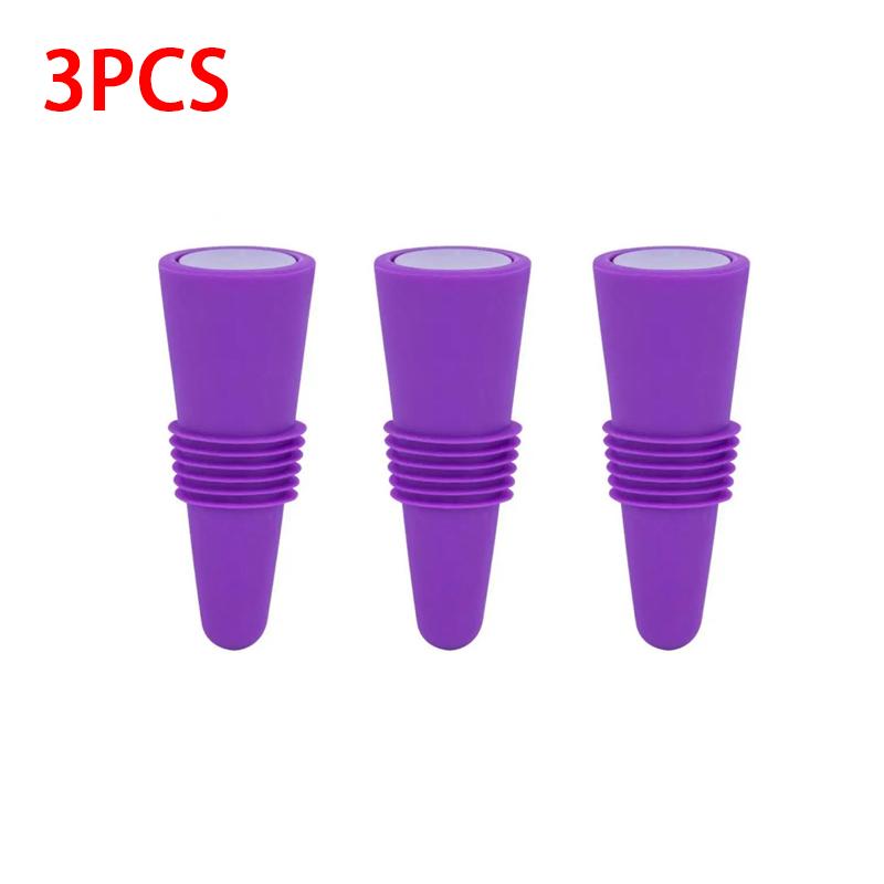 Reusable Silicone Wine Vacuum Stopper And Beverage Bottle Cap Champagne Bottle Sealer JPS002 - Kitchen And Dining Accessory
