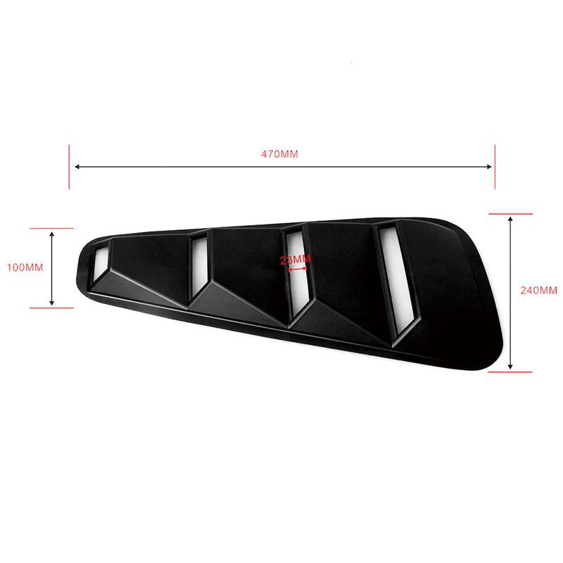 Car Modification Accessoriess Side Window Blinds Left, Right Rear Quarter Window Air Vent Louvers Fit For Ford Mustang 2005-2014