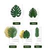 Tropical Plant Decor Set With Artificial Palm Leaves For Hawaii Jungle Party Supplies