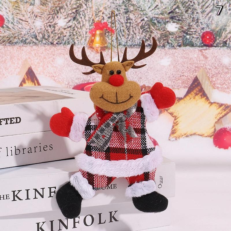 Christmas Doll Ornament Hanging Pendant Father Christmas Snowman Used For Holiday Home Decor Christmas Tree Party Acesssories