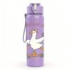 1PC Skateboard Goose Funny Cartoon 750ml Color Plastic Sports Water Bottle Leakproof Flip Straw Lid Suitable for Sports Office Home Use