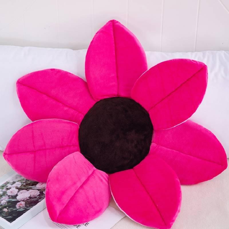 Cute Flower Shaped Plush Bath Mat Cozy Cartoon Style Seat Cushion For Sofa Or Chair