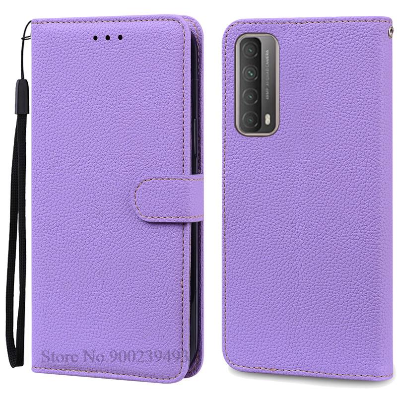 

Чохол для Huawei P Smart 2021 PPA-LX1 PPA-LX2, шкіряний чохол-гаманець із відкидною кришкою для Huawei P Smart 2021, чохол, що закриває корпус Huawei P Smart 2021 світло-фіолетового кольору