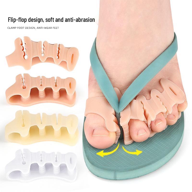 Four-hole Flip-Flop Toe Separator Sandals for Bunion and Hallux Valgus Relief