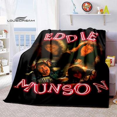 Eddie Munson Stranger Things Blanket Flannel Fluffy Fleece Throw Blanket Bed Linings Sofa Travel Camping Hellfire Club  Blankets