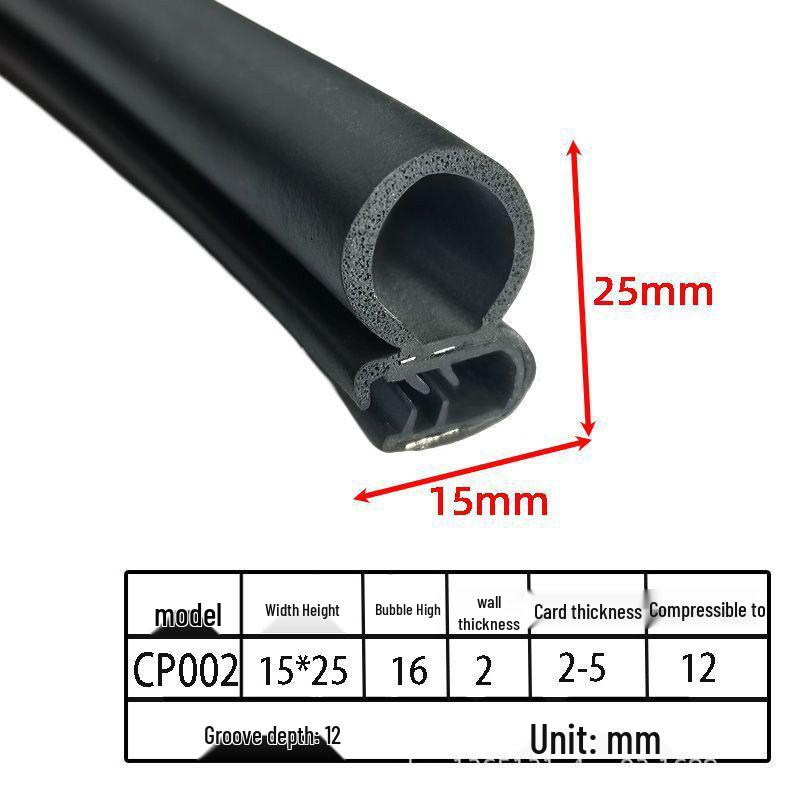 U-förmige Gummi-Schaumstoff-Dichtungsstreifen für Schränke und Autotüren