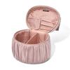 Francfranc Velvet Ribbon Vanity Pouch L Pink - Cosmetic Pouch, Cosmetic Box, Makeup Storage
