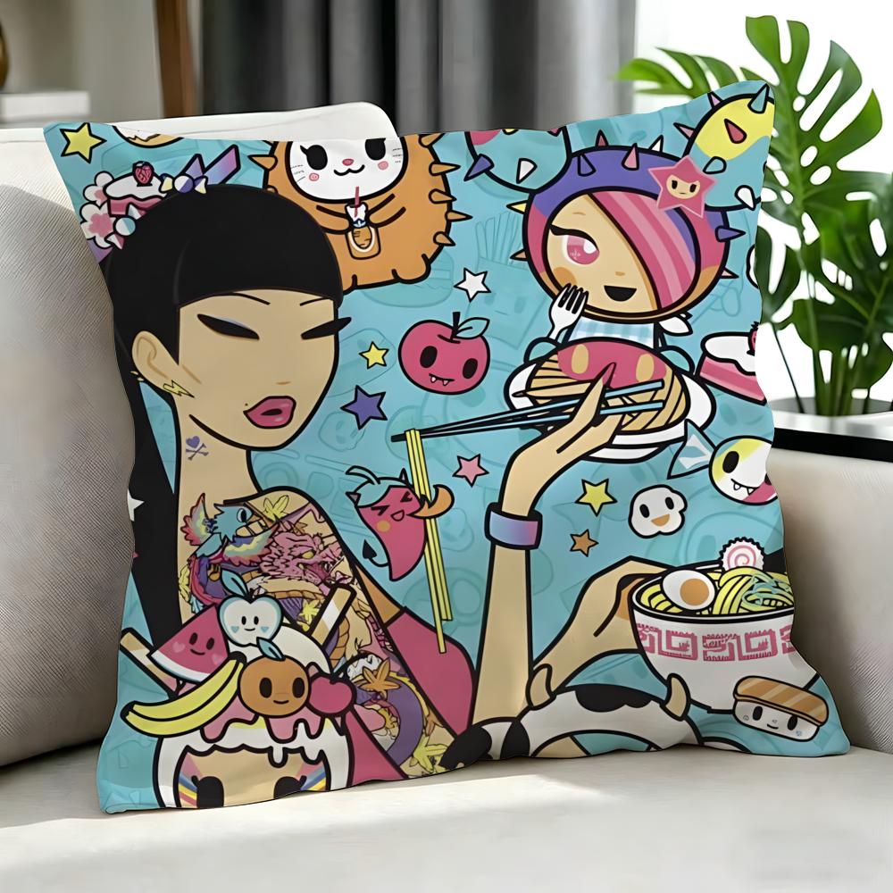 Brand Tokidoki Cushion Cover Cushion Cover Set 4Pcs 50X50 45X45 40X40 Pillowcase Decorative Sofa Home Decor