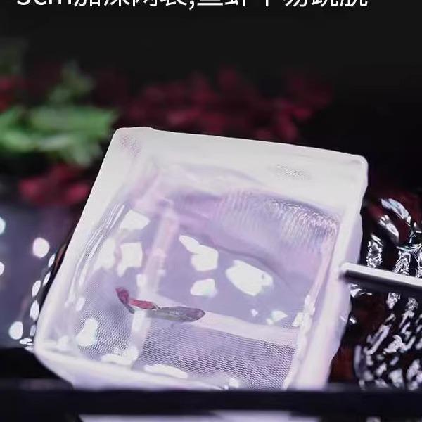 רשת דייג נשלפת תלת-ממדית מנירוסטה לאקווריום דגים טרופיים נויים