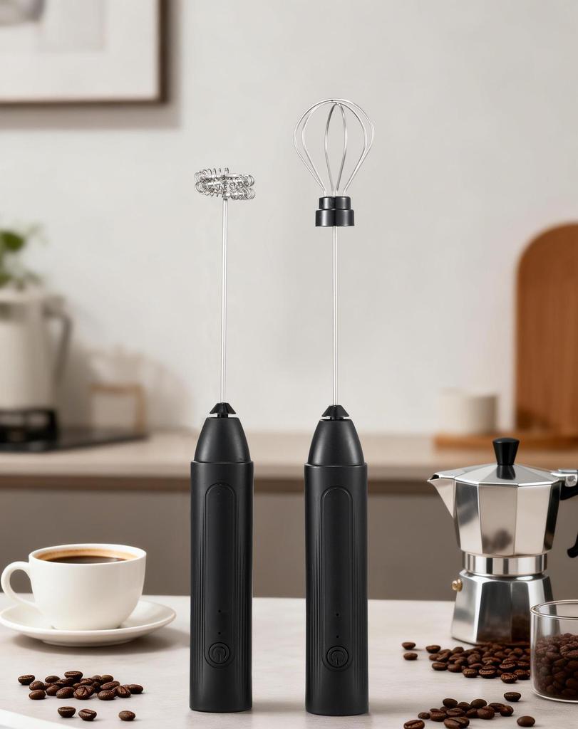 Electric Handheld Milk Frother and Egg Beater - Food Grade Small Mixer for Coffee