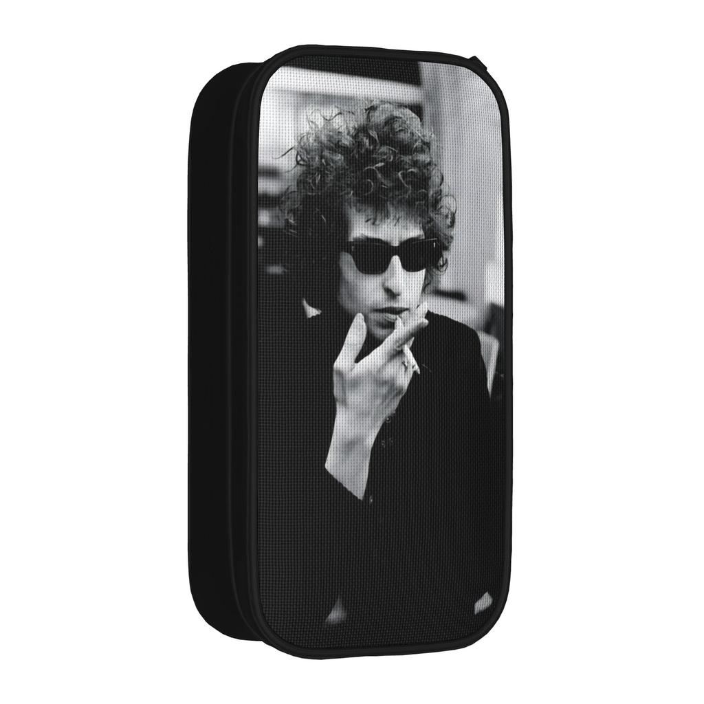 Bob Dylan Singer Pen Box Double Layer Large Capacity For School Pencil Bag Gift