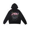 Sp5der Mikina Oversized Bavlněný Pulovr S Pěnovým Potiskem Písmen Unisex Streetwear Mikina Pro Teenagery Dospělé