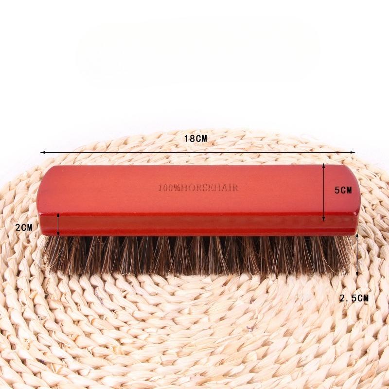 Large Horse Hair Brush Multi Purpose Shoe Polish Waxing Cleaning Polishing Brush красный