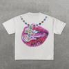 Y2k Streetwear Trendy Big Mouth Graphic Print Oversized TShirt Womens Fashion Round Neck Loose Versatile Casual Short Sleeve