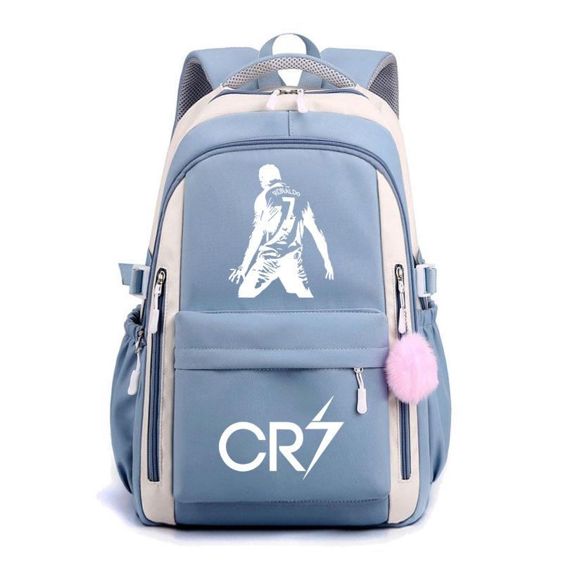 Large Capacity Schoolbag with Shoulder Strap; Student Three-piece Pencil Case Set