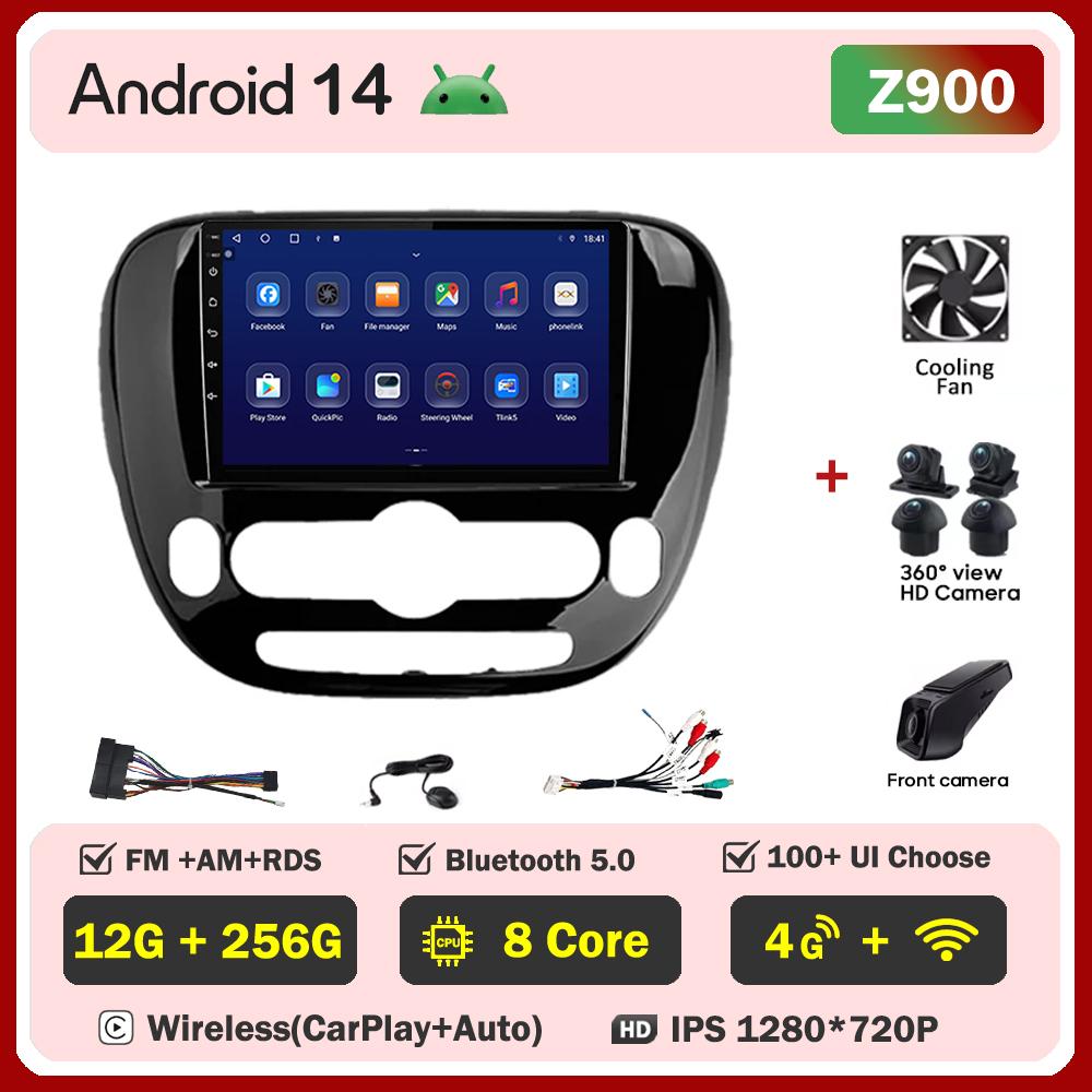 For KIA Soul 2013-2019 Car Radio Player Car Carplay Screen Autoradio Mirror Link Car Intelligent Systems Touch Screen AutoMotive