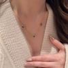 New Chinese Zircon Flower Stud Earrings Necklace Bracelet Simple Fashion Temperament Jewelry Set Light Luxury Niche Jewelry Women
