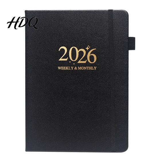 Elastic Strap Notebook 144 Planner 2026 A5 Daily Journal Sheets Hardcover Pen Calendar Multifunctional Work-Life