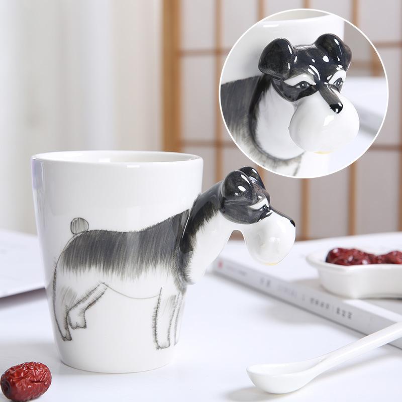 Creative 3D Animal Ceramic Mug Holiday Gift Coffee Mug Cartoon Animal Souvenir Mug Living Room Coffee Table Decorative Ornaments