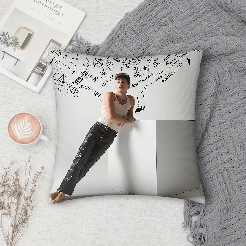 Singer CCharlie Puth Whatevers Clever Pillow Case Square DoubleSided Printing Sofa Cushion Cover Pillowcase Bedroom Bedside